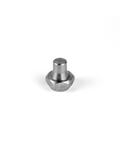 Metallic screw on a white background