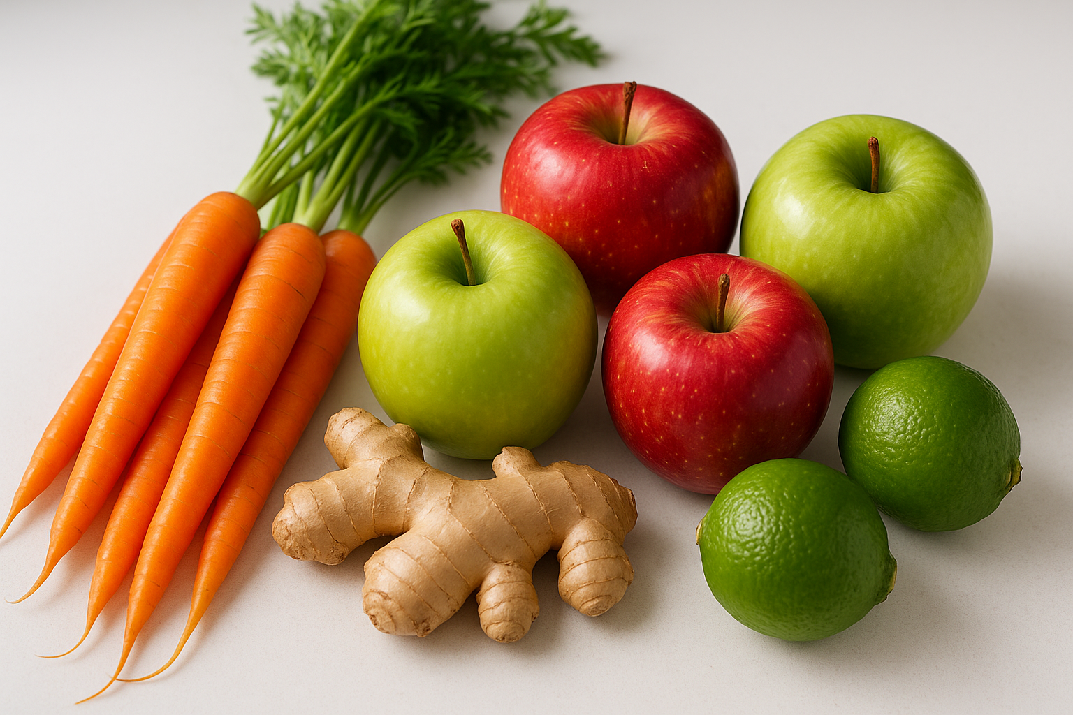 carrots apples ginger and lime